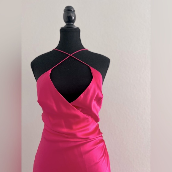 SER.O.YA Dresses & Skirts - SER.O.YA Emma Fuschia Halter Dress